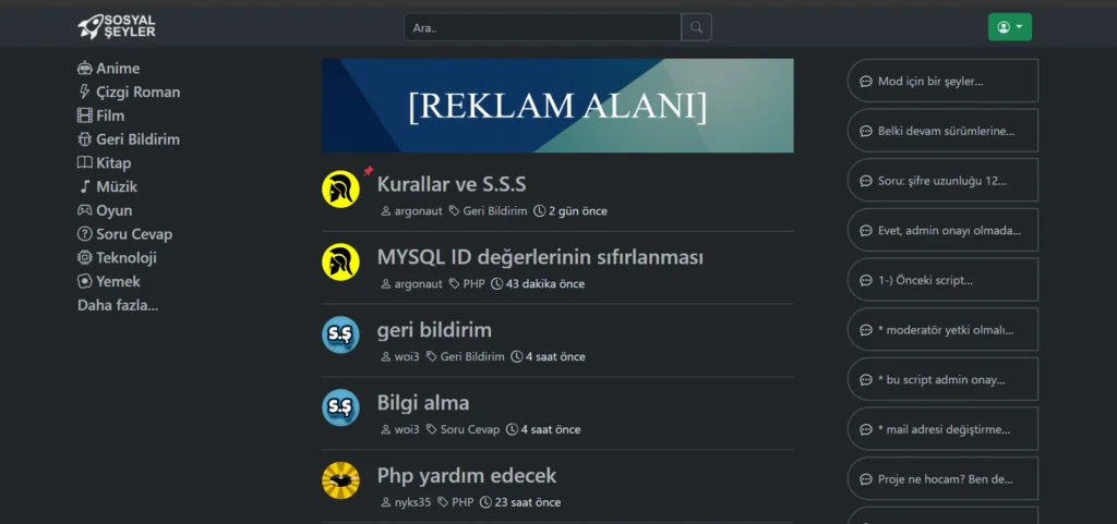 Sosyal Şeyler Scripti Nedir? 1 sosyal seyler scripti