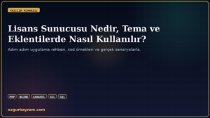 Lisans Sunucusu Nedir, Tema ve Eklentilerde Nasıl Kullanılır?