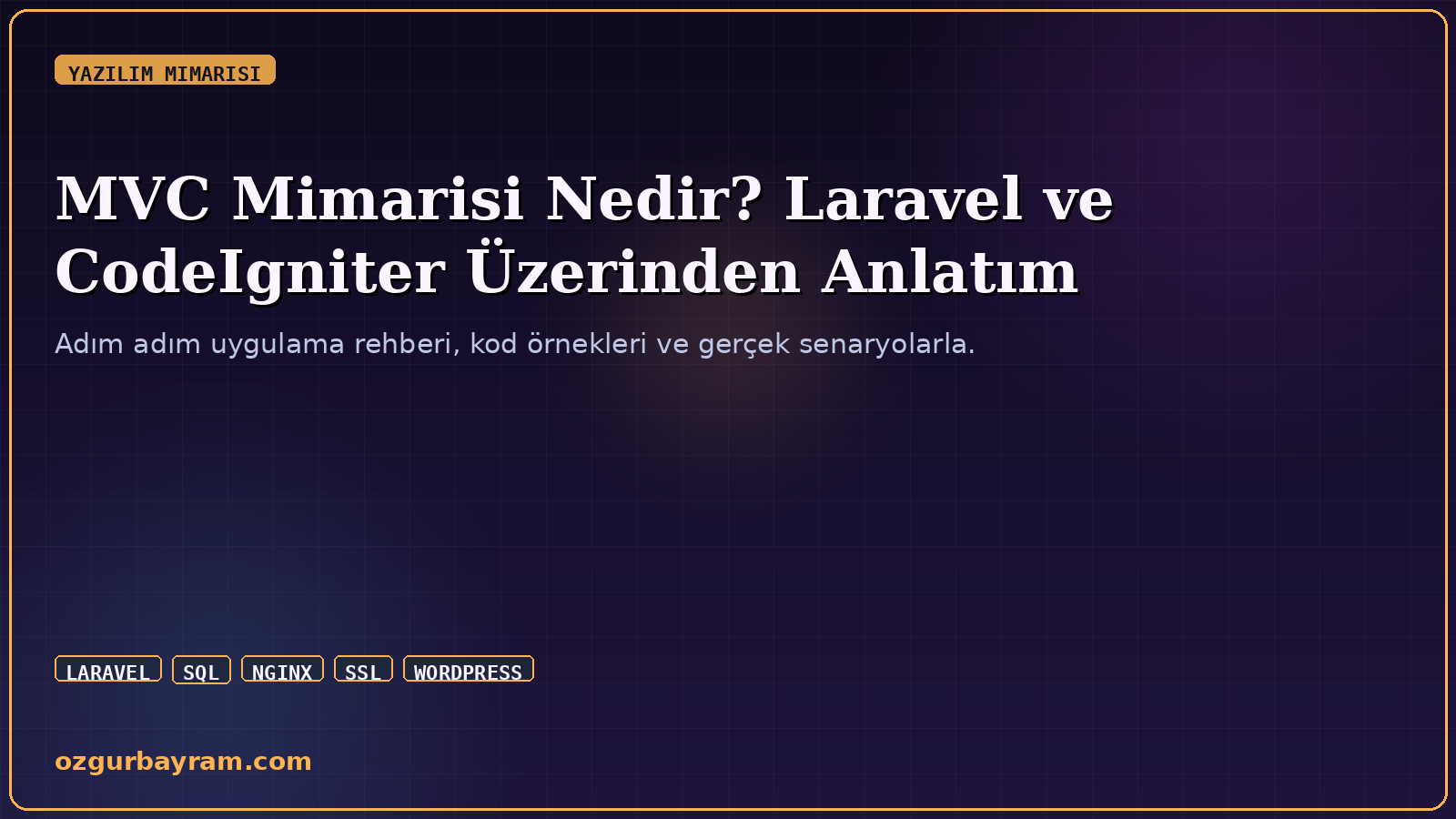 MVC Mimarisi Nedir? Laravel ve CodeIgniter Üzerinden Anlatım