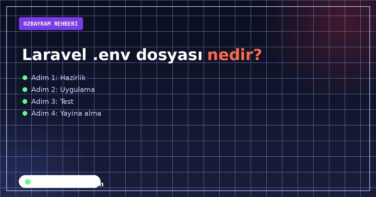Laravel .env dosyası nedir?
