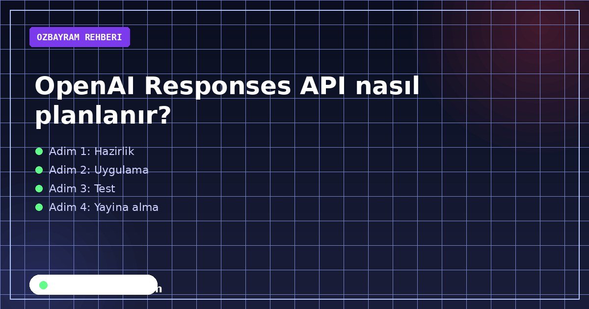 OpenAI Responses API nasıl planlanır?