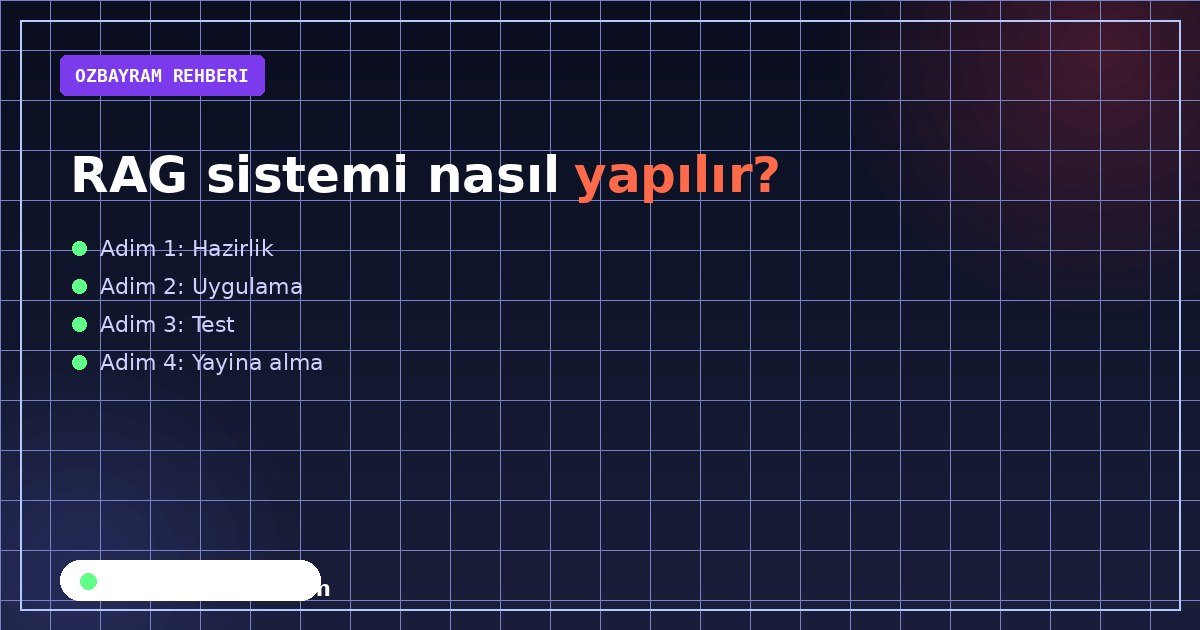 RAG sistemi nasıl yapılır?