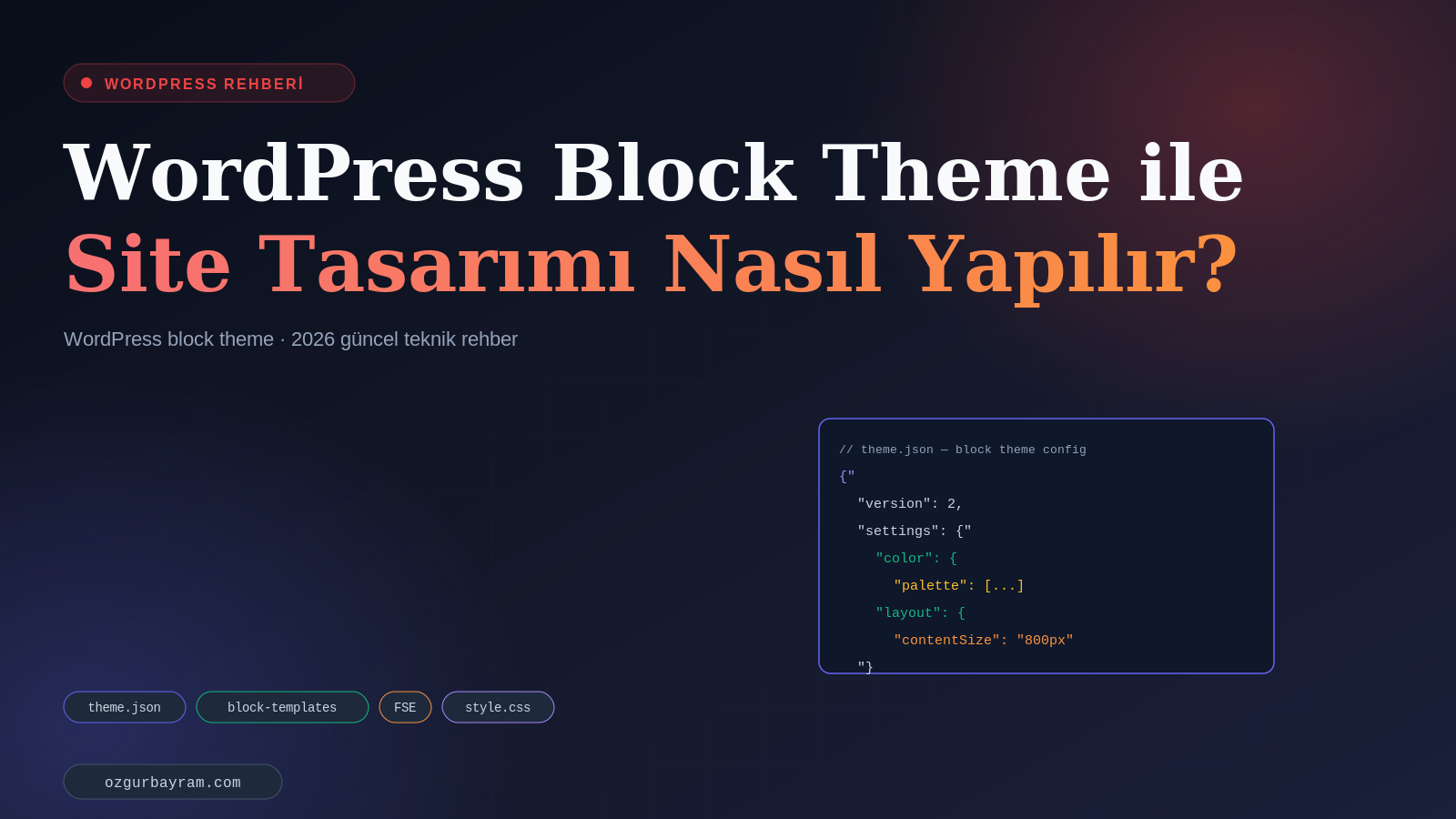 WordPress Block Theme ile Site Tasarımı Nasıl Yapılır?