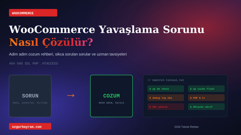 WooCommerce Yavaşlama Sorunu Nasıl Çözülür?