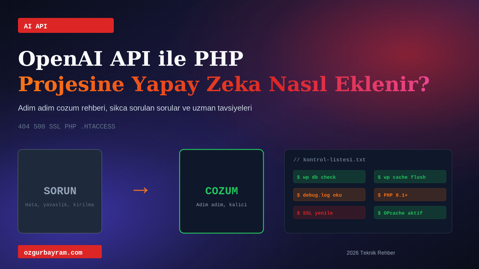 OpenAI API ile PHP Projesine Yapay Zeka Nasıl Eklenir?