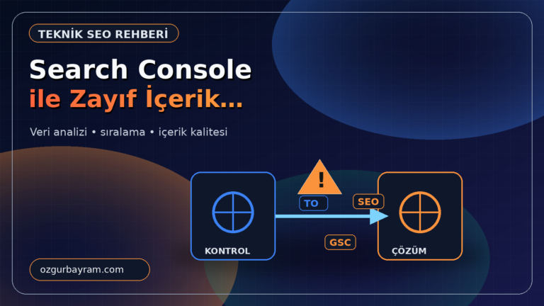 Search Console ile Zayıf İçerik Tespiti: 7 Adım