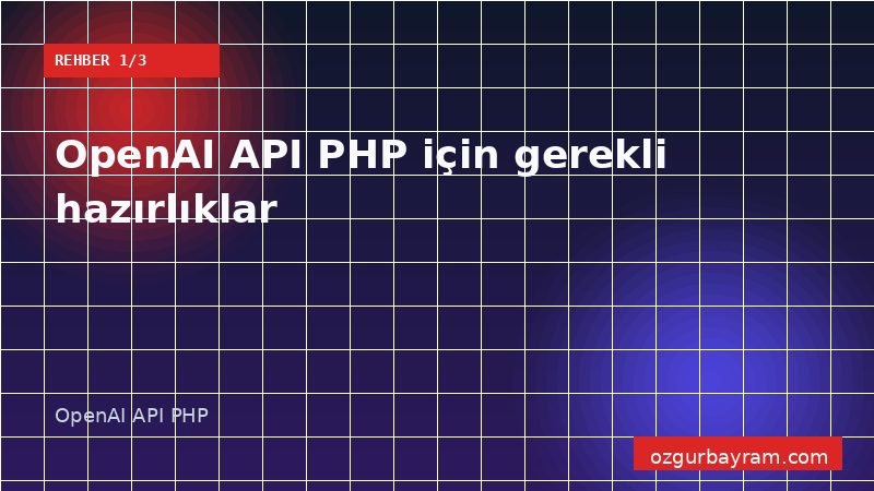 OpenAI API PHP için gerekli hazırlıklar