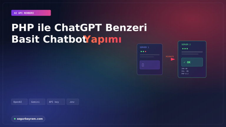 PHP ile ChatGPT Benzeri Basit Chatbot Yapımı