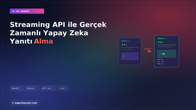 Streaming API ile Gerçek Zamanlı Yapay Zeka Yanıtı Alma
