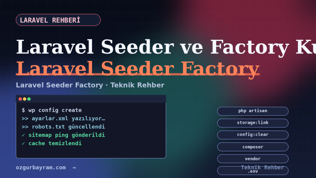 Laravel Seeder ve Factory Kullanımı: Test Verisi Rehberi