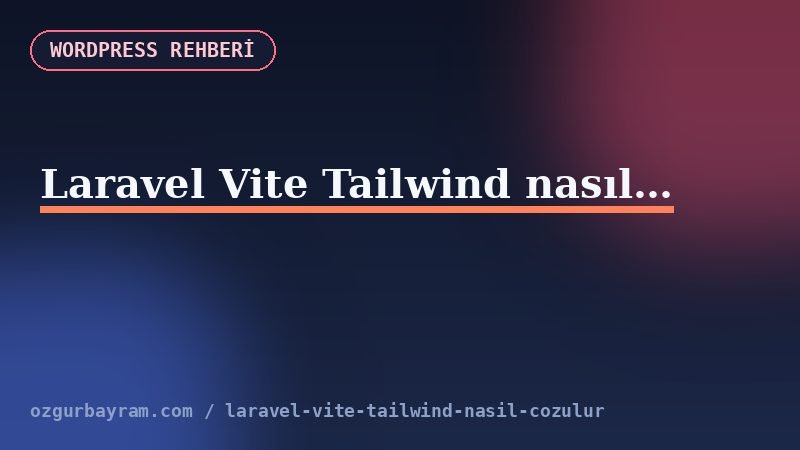 Laravel Vite Tailwind nasıl çözülür?