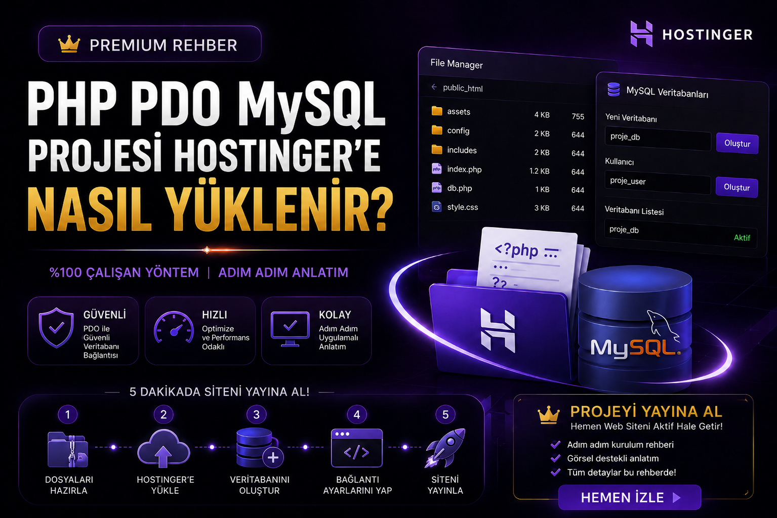php-pdo-mysql-projesi-hostinger-e-nasil-yuklenir