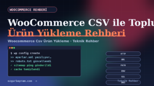 WooCommerce CSV ürün yükleme