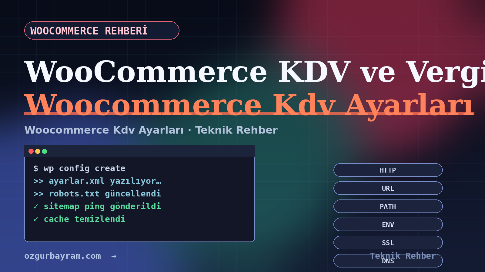 WooCommerce KDV ayarları