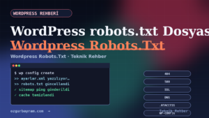 WordPress robots.txt Dosyası Nasıl Düzenlenir?