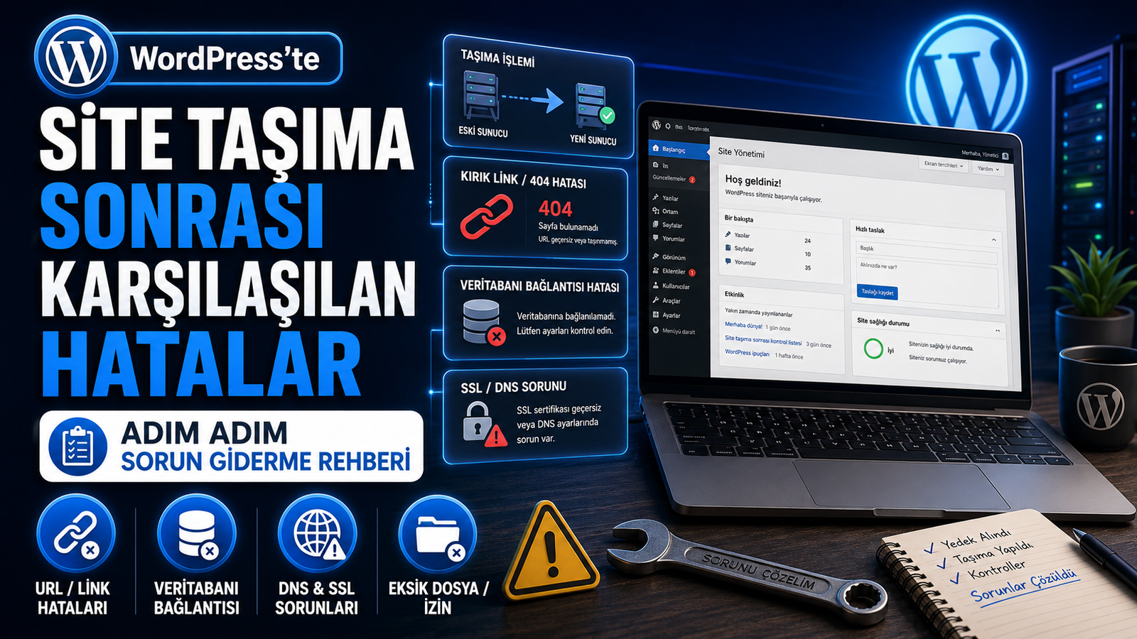 Wordpress Site Tasima Sonrasi Karsilasilan Hatalar