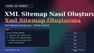 XML sitemap oluşturma