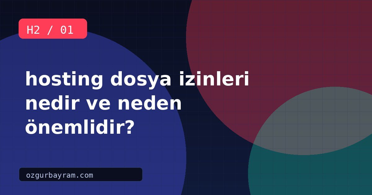 hosting dosya izinleri nedir ve neden önemlidir?