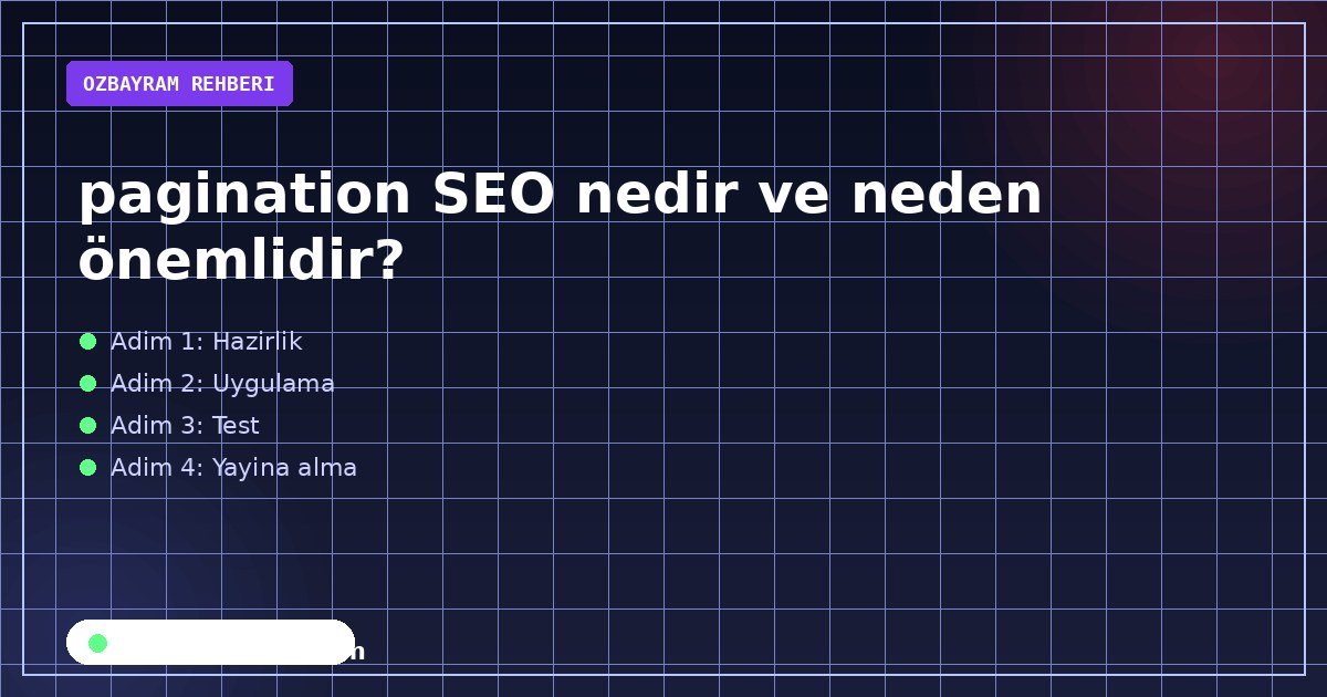 pagination SEO nedir ve neden önemlidir?