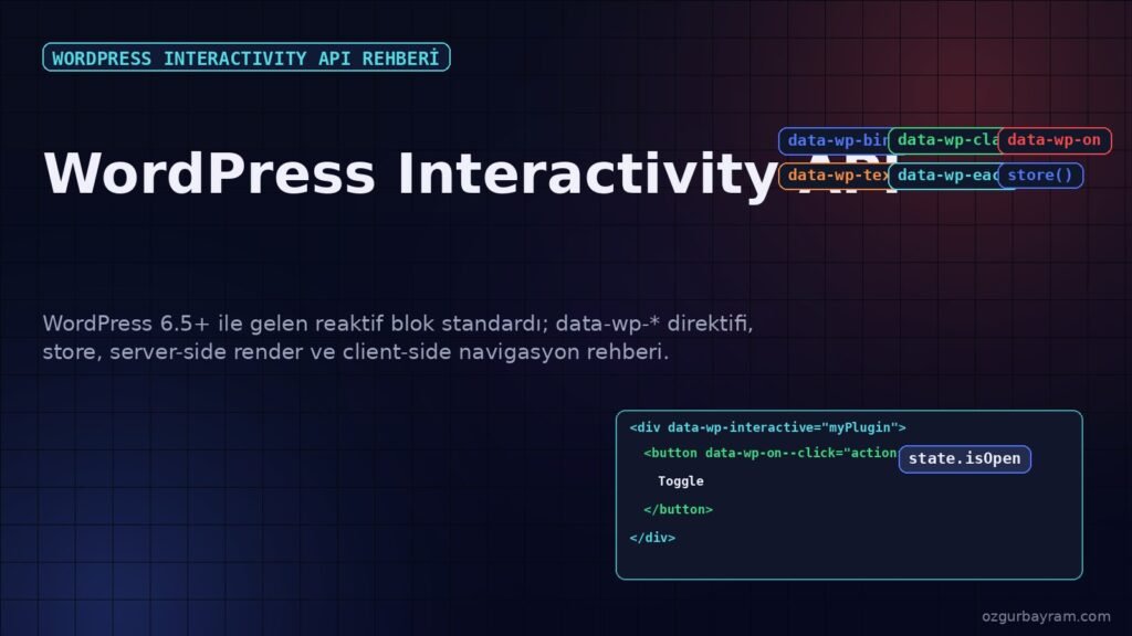 WordPress Interactivity API ile Dinamik Blok Nasıl?