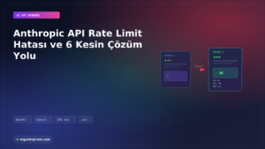 Anthropic API Rate Limit Hatası ve 6 Kesin Çözüm Yolu