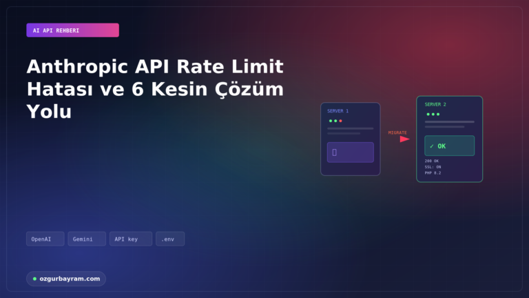 Anthropic API Rate Limit Hatası ve 6 Kesin Çözüm Yolu
