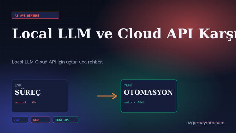 Local LLM ve Cloud API Karşılaştırması